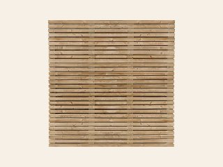Tuinscherm Oostende, groen geïmpregneerd vuren, RVS-geschroefd, dubbelzijdig bekleed, 63-planks (59+4) 180 × 180 cm