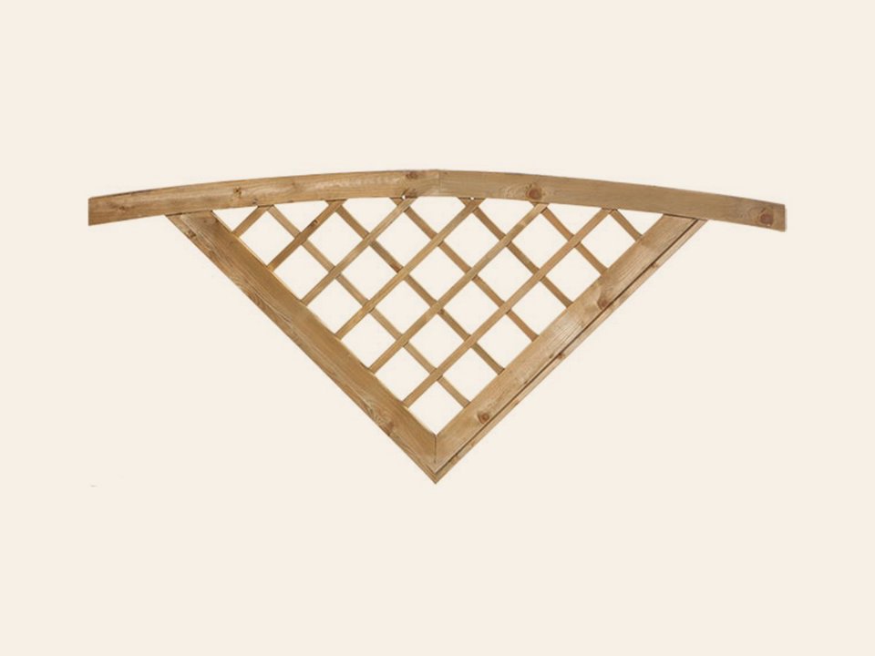 Inzet V-kader grenen groen geïmpregneerd voor toog 16 mm tuinscherm B160 × H80 cm