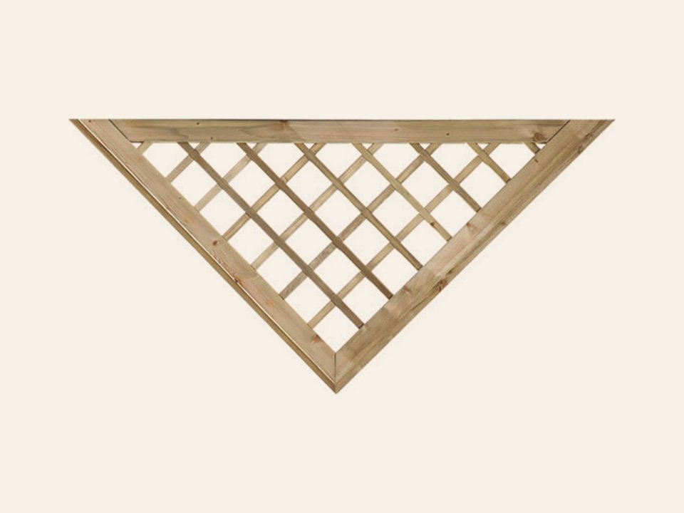 Inzet V-kader grenen groen geïmpregneerd voor recht 16 mm tuinscherm B160 × H80 cm