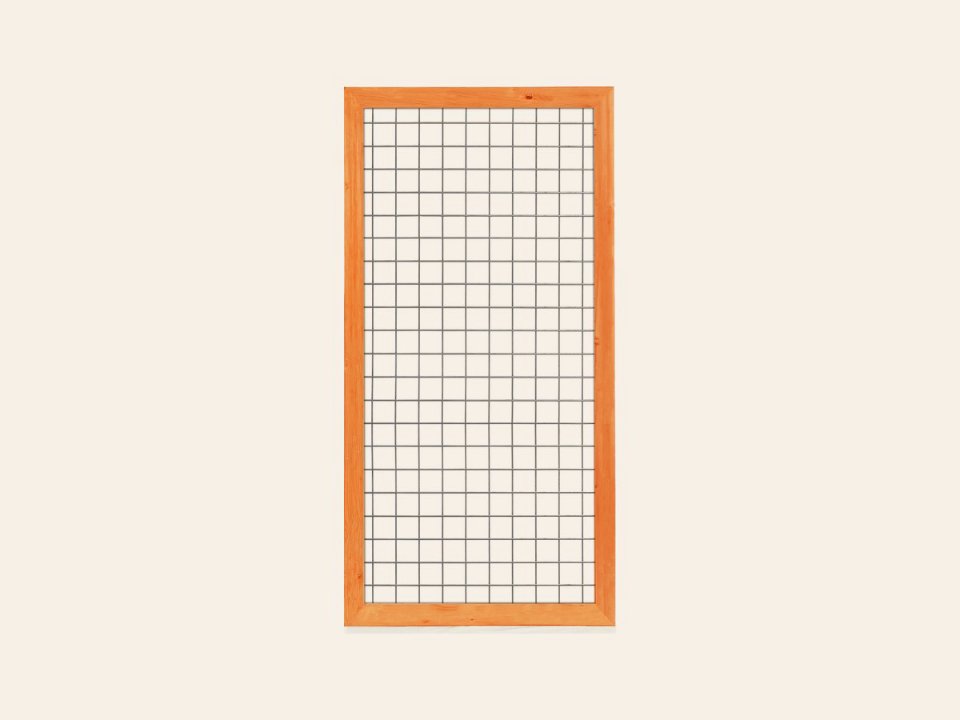 Gaaselement vuurverzinkt maaswijdte 7,5 × 7,5 cm met robuust kader Red Class Wood 4,5 × 7,0 cm