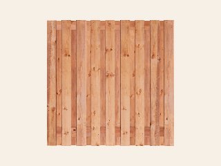 Tuinscherm Tanger, Red Class Wood geïmpregneerd vuren, RVS-geschroefd, 19-planks (17+2) 180 × 180 cm