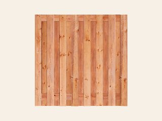 Tuinscherm Marrakesh, Red Class Wood geïmpregneerd vuren, RVS-geschroefd, 17-planks (15+2) 180 × 180 cm