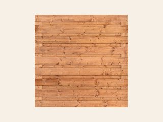 Tuinscherm Zagora, Red Class Wood geïmpregneerd vuren, RVS-geschroefd, 21-planks (19+2) 180 × 180 cm