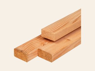 Douglas regel geschaafd, ronde hoeken, 45 × 90 mm, 4,00 m