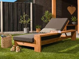 Teak sunlounger Danau