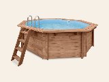 Luxe houten zwembad Cabana Beach 434 × 401 × 116 cm, foto 1