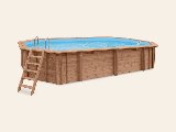 Luxe houten zwembad Playa Porto Marie 727 × 396 × 136 cm, foto 1