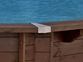 Luxe houten zwembad, RVS hoeken t.b.v. zwembad Cabana Beach, Kokomo Beach