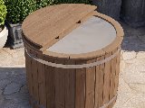 Koudwaterbad Ø120 cm, thermisch gemodificeerd vuren, foto 3