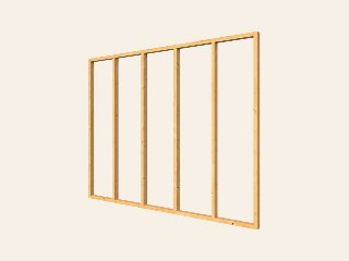 Regelwerk Type H achterwand kapschuur Economy Red Class Wood 400 × 150 cm