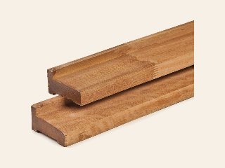 Bangkirai hardhout afwateringsbalk 4,5 × 9,0 × 300 cm, geschaafd