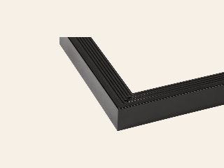 Blokhutaccessoires aluminium zwart Buitenhoek daktrim 4,5 × 4,5 × 50 cm