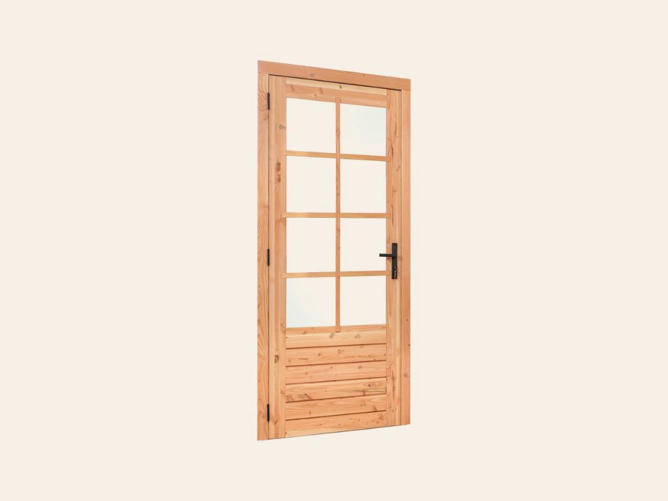Douglas enkele glas deur 6-ruits deluxe, B1100 × H2150 mm buitenmaat