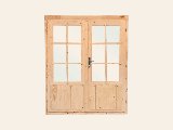 Dubbele deur+kozijn, enkel glas D3, foto 2