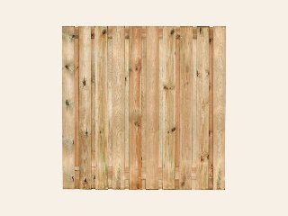Tuinscherm Enschede, groen geïmpregneerd grenen, RVS-geschroefd, 21-planks (19+2)