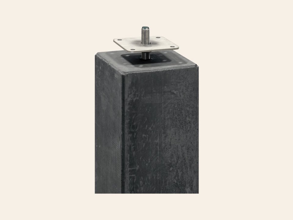 Berton betonpoer antraciet, kleine vellingkant