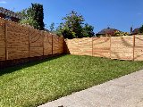 Rhombusscherm Klagenfurt, douglas, RVS-geschroefd, enkelzijdig bekleed, 30-planks (26+4), foto 2