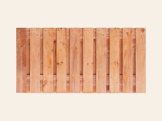 Tuinscherm Casablanca, Red Class Wood geïmpregneerd vuren, RVS-geschroefd, 21-planks (19+2)