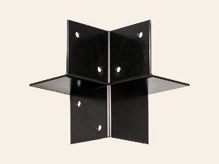 Pergola Hoekverbinding zwart gecoat voor balken