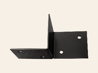 Pergola muurelement voor balken, zwart gecoat
