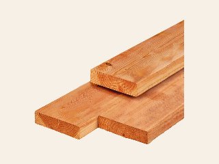 Red Class Wood vuren ligger geïmpregneerd, geschaafd, ronde hoeken