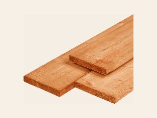 Red Class Wood vuren vlonderplank geïmpregneerd, 3 zijden geschaafd, 1 zijde fijnbezaagd