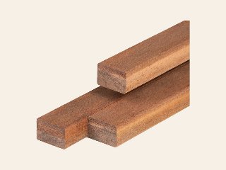 Angelim vermelho hardhout regel geschaafd, ronde hoeken