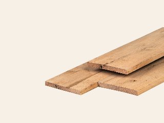 Eiken kantplank fijnbezaagd, scherpkantig