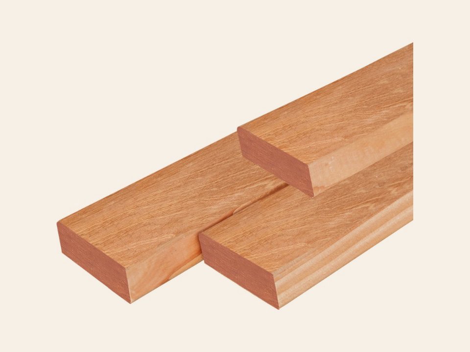 Bangkirai hardhout rhombus profiel geschaafd