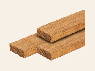 Fraké hardhout rhombus profiel thermisch gemodificeerd, geschaafd