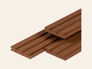 Ayous hardhout triple profiel thermisch gemodificeerd, geschaafd