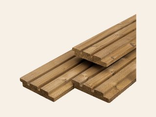 Thermoline vuren triple profiel thermisch gemodificeerd, geschaafd