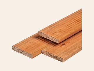 Red Class Wood vuren vlonderplank geïmpregneerd, geschaafd, 1 zijde 9 groeven