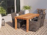 Tuintafel teak solide rustiek, foto 2