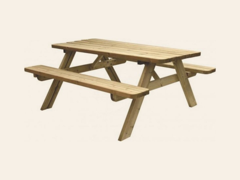 Geïmpregneerde picknicktafel