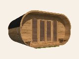 Camping Oval, 28/42 mm, Thermowood, 405 × 400 cm, foto 3