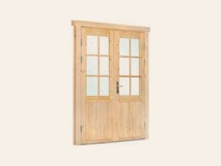 Dubbele glas deur XXL 6-ruits deluxe