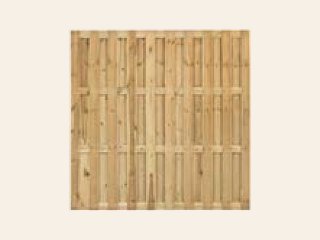 Tuinscherm Ermelo, groen geïmpregneerd grenen, geniet, 23-planks (19+4) 180 × 180 cm