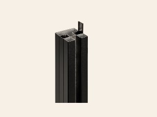 PuraFence aluminium paal 7,5 × 7,5 cm, zwart