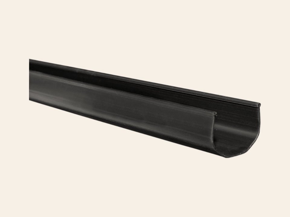 Kunststof dakgoot 200 cm, zwart