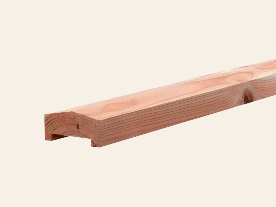 Afdek pira douglas, 35 × 85 mm - sponning 60 × 10 mm