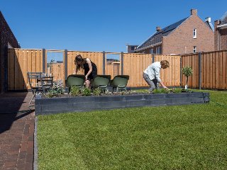 Betonplaat Rotsmotief 36 × 4,8 × 184 cm antraciet