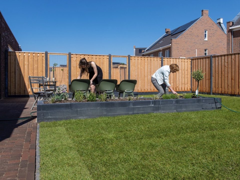 Betonplaat Rotsmotief 36 × 4,8 × 184 cm antraciet