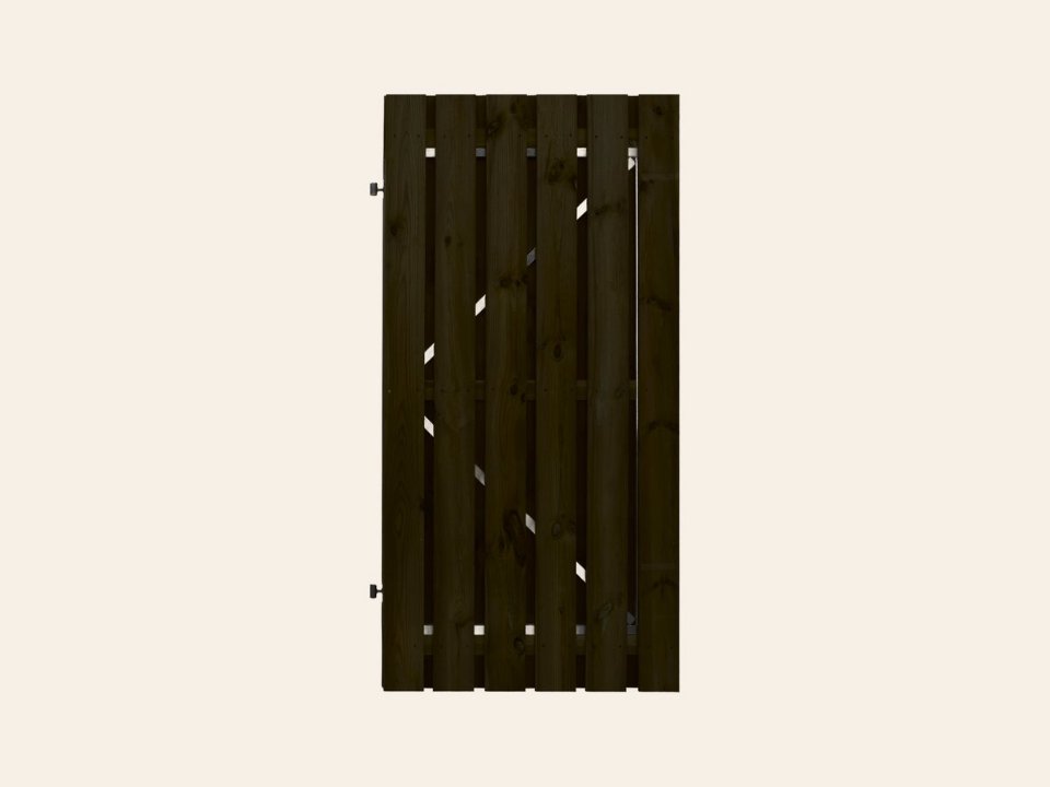 Tuindeur Stalen frame 100 × 195 cm zwart gespoten