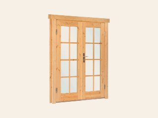 Dubbele glas deur 8-ruits Deluxe