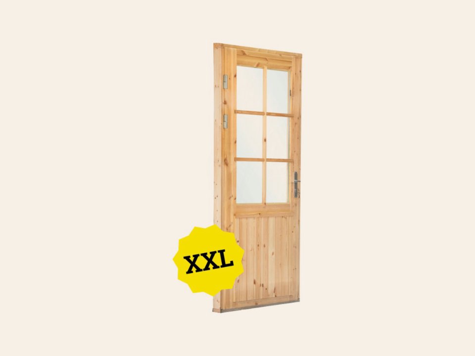 Enkele glas deur XXL 6-ruits Deluxe