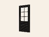 Vuren enkele glas deur 6-ruits zwart gespoten 100 × 205 cm, foto 2