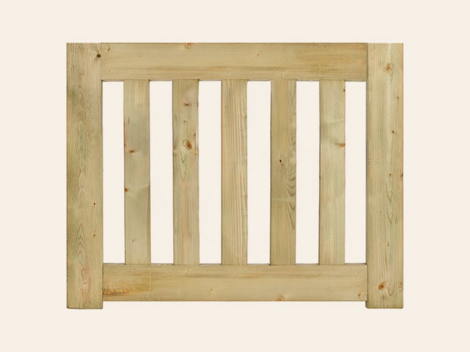 Tuinhekdeur grenen groen geïmpregneerd Modern de Luxe 60 × 100 × 4 cm