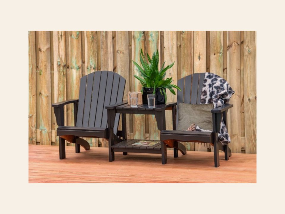 Loveseat Relax zwart gespoten