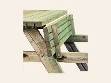 Picknicktafel Superieur 300 cm vuren gedroogd, groen geïmpregneerd, foto 4